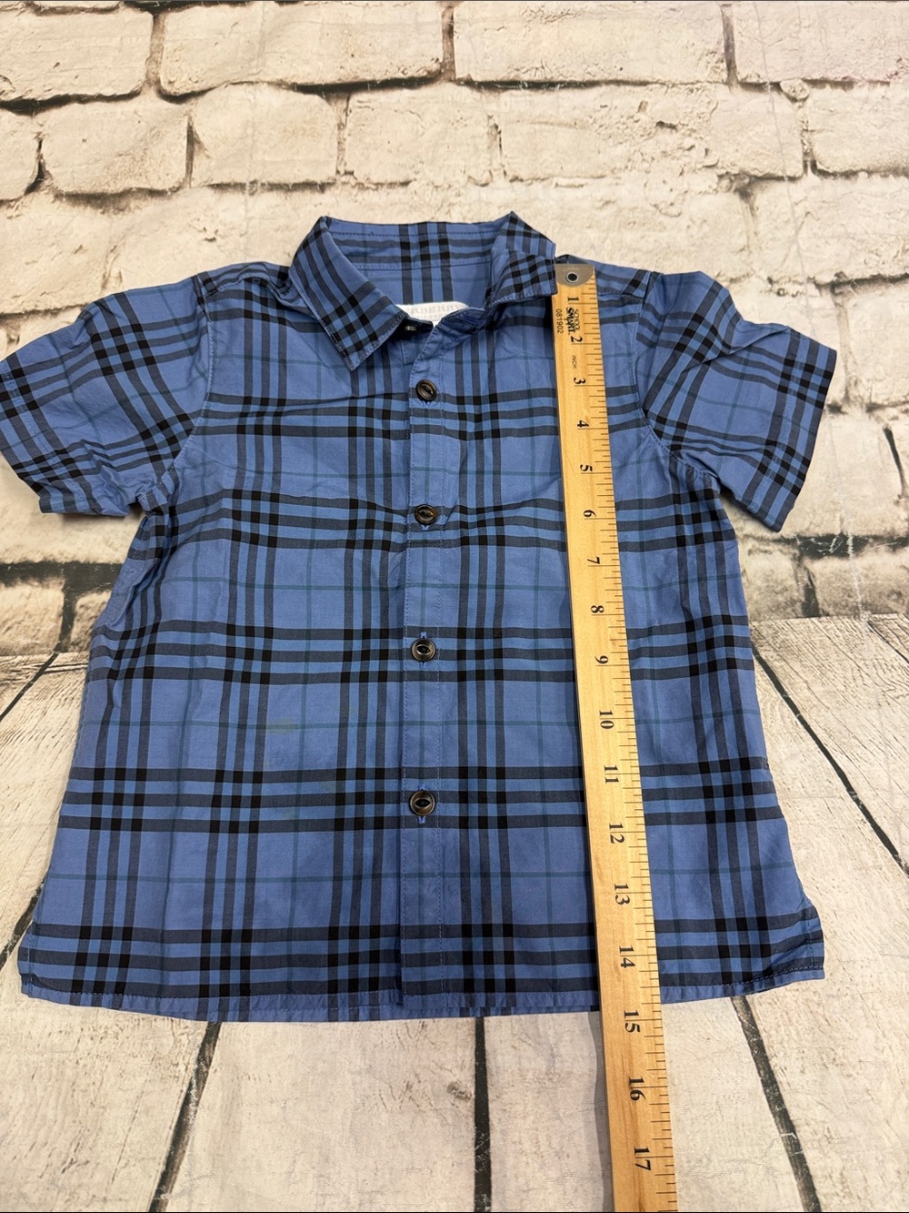 Burberry Boys Shirt Short Sleeve Size 4Y Striped Button Down - Picture 3 of 11